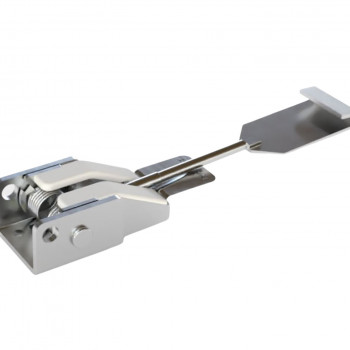 Image showing new Snap-Flat latch for Pop-Top Caravan application - disengaged